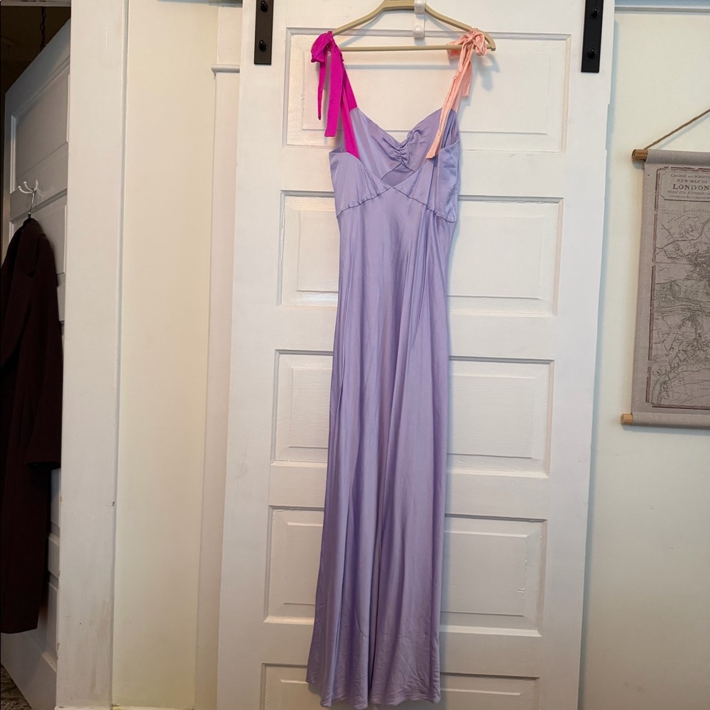 Dannijo x Free People Purple Silk Tie Dress - Picture 9 of 10